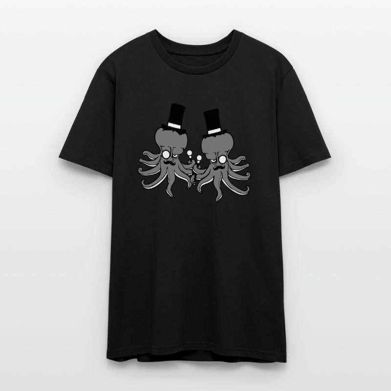 2 octopus sir hat monocle glasses two rich friends