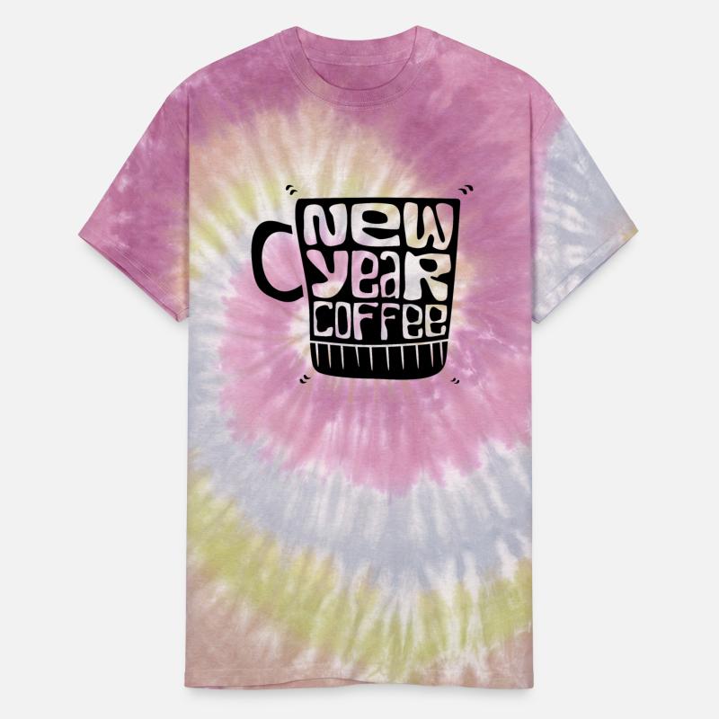 a cup with new year coffee typography