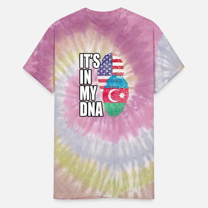 Azerbaijani And American Mix Heritage DNA Flag