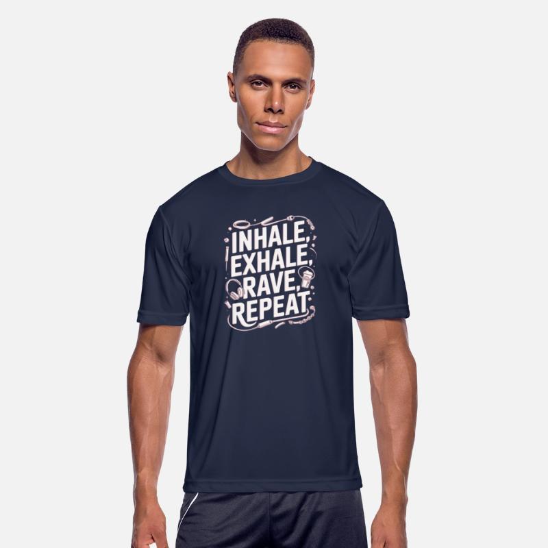 Techno EDM DJ Gift - Inhale Exhale Rave Repeat