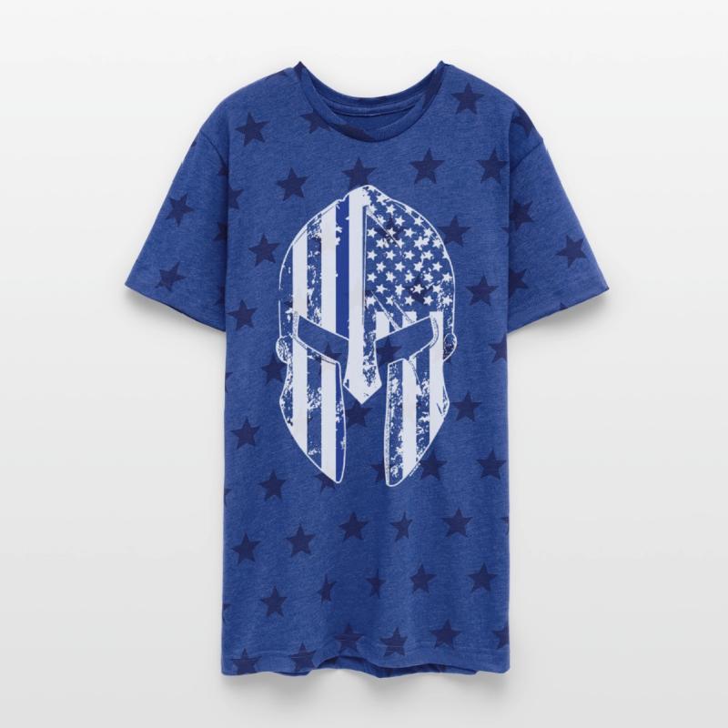 Thin Blue Line Spartan Mask American Flag Cops Pol