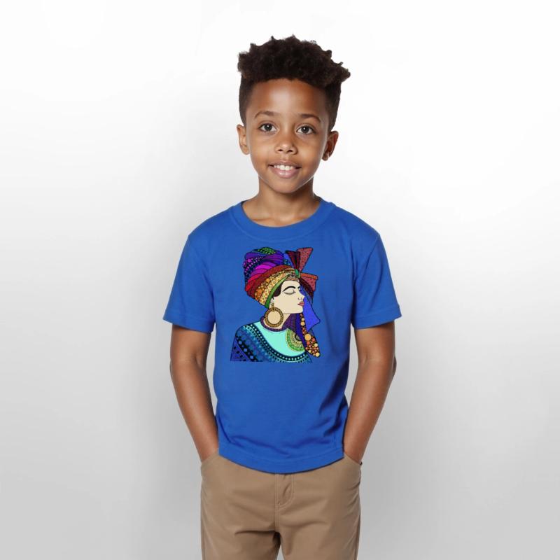 Vibrant Cultural Pattern Portrait