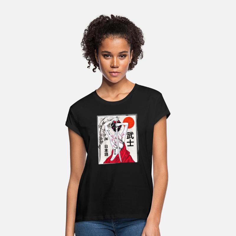 Vintage Japanese Samurai Culture Sakura Scenery