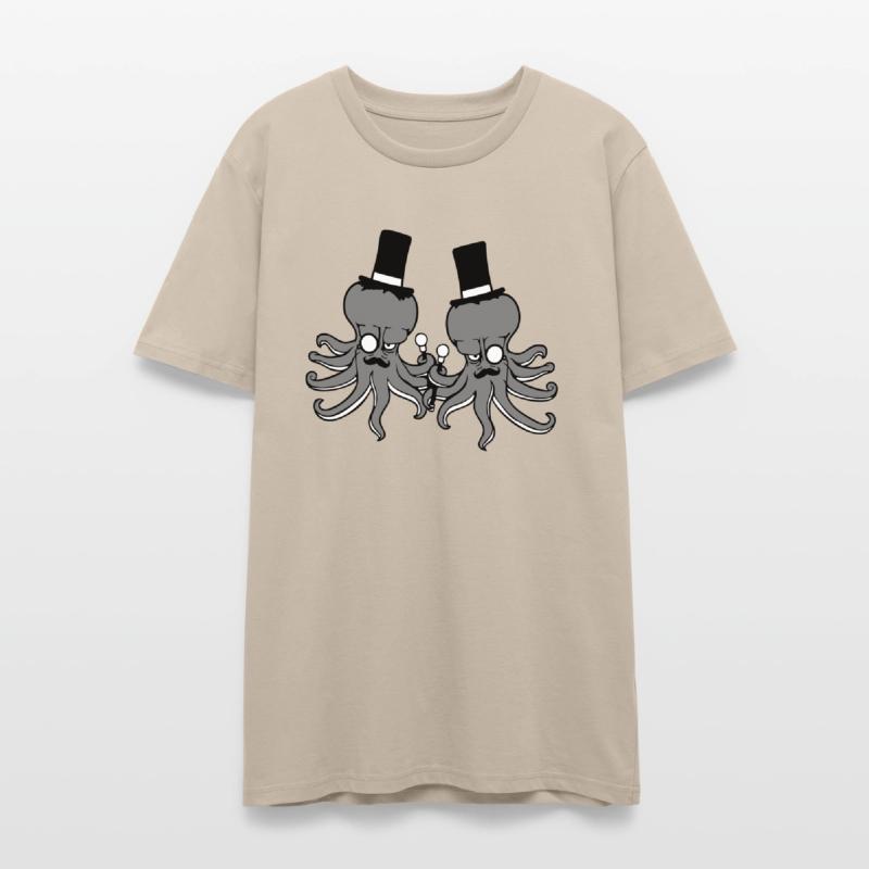 2 octopus sir hat monocle glasses two rich friends