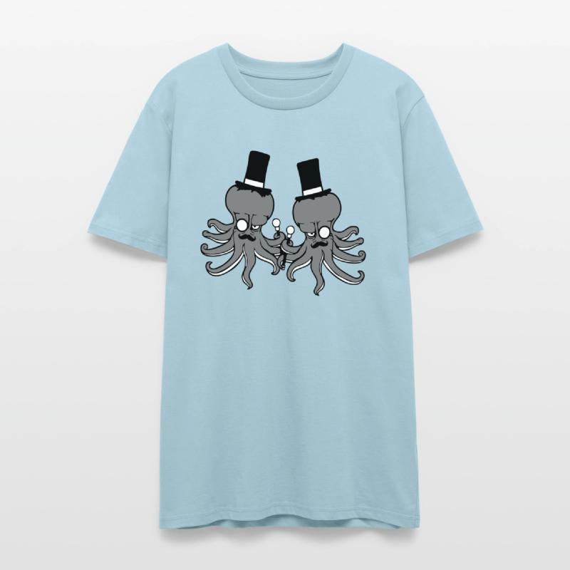 2 octopus sir hat monocle glasses two rich friends