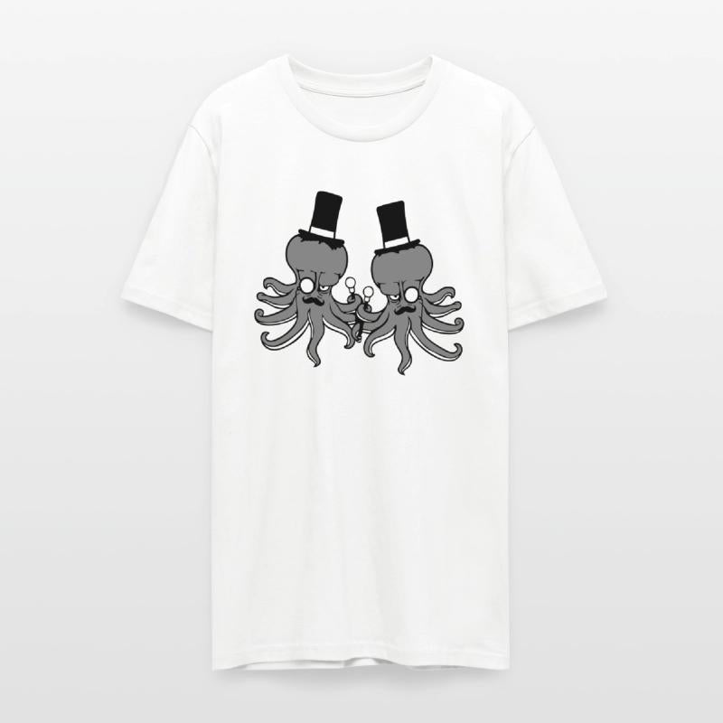 2 octopus sir hat monocle glasses two rich friends