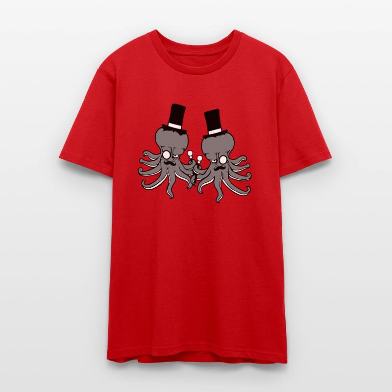 2 octopus sir hat monocle glasses two rich friends