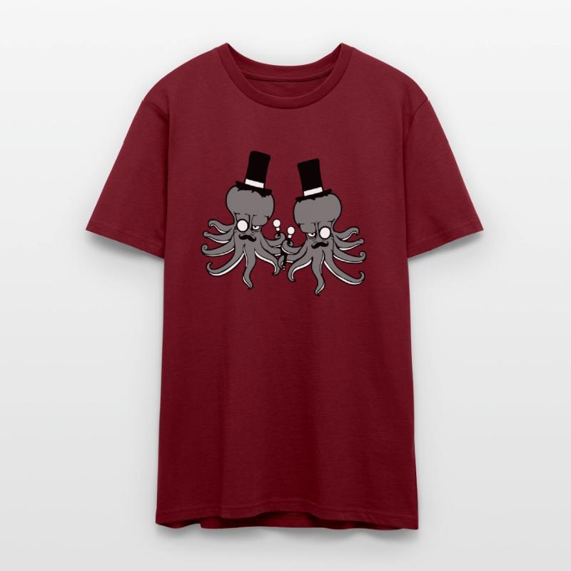 2 octopus sir hat monocle glasses two rich friends