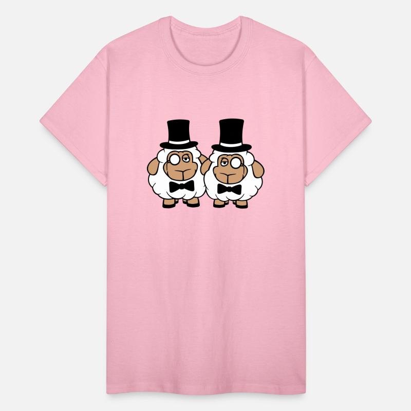 2 Sheep Men Gentlemen Top Hat Monocle Sir Two Mr.