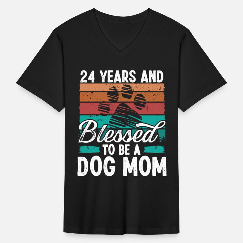 24 Year Old Dog Mom 24 Birthday Retro Dog Mother