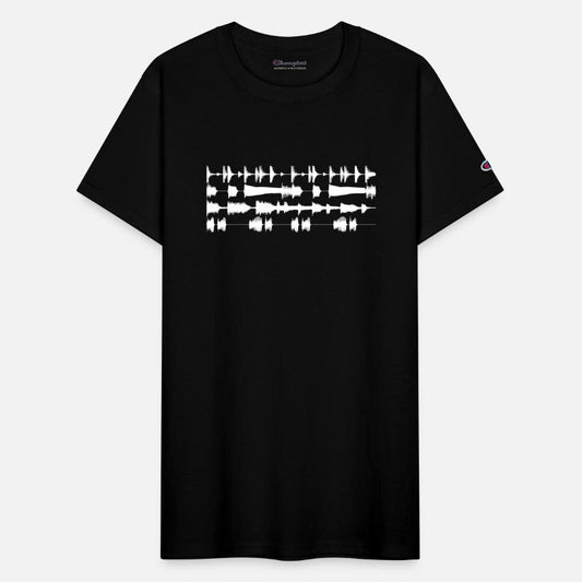 4 track waveforms - white small