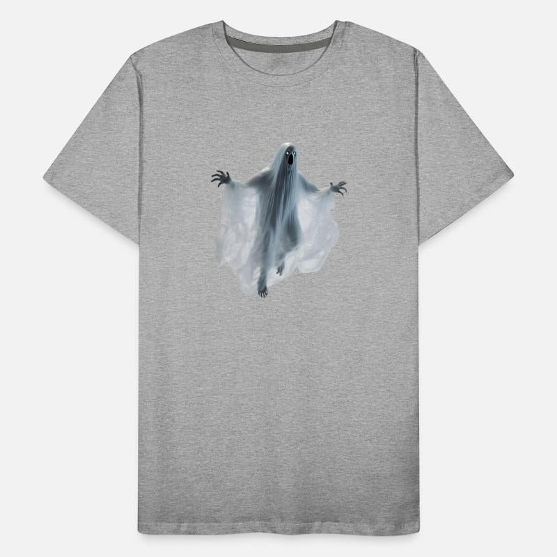 A close-up image of a ghost.