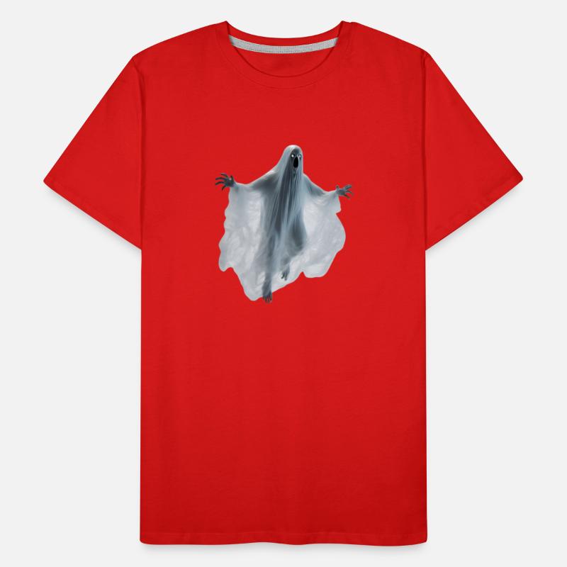 A close-up image of a ghost.