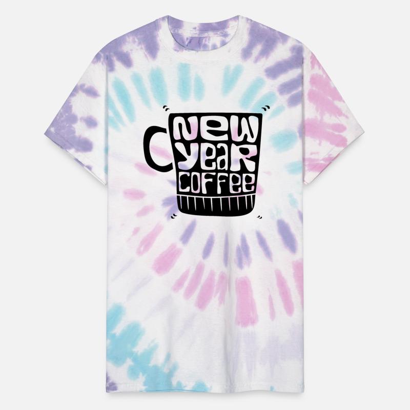 a cup with new year coffee typography