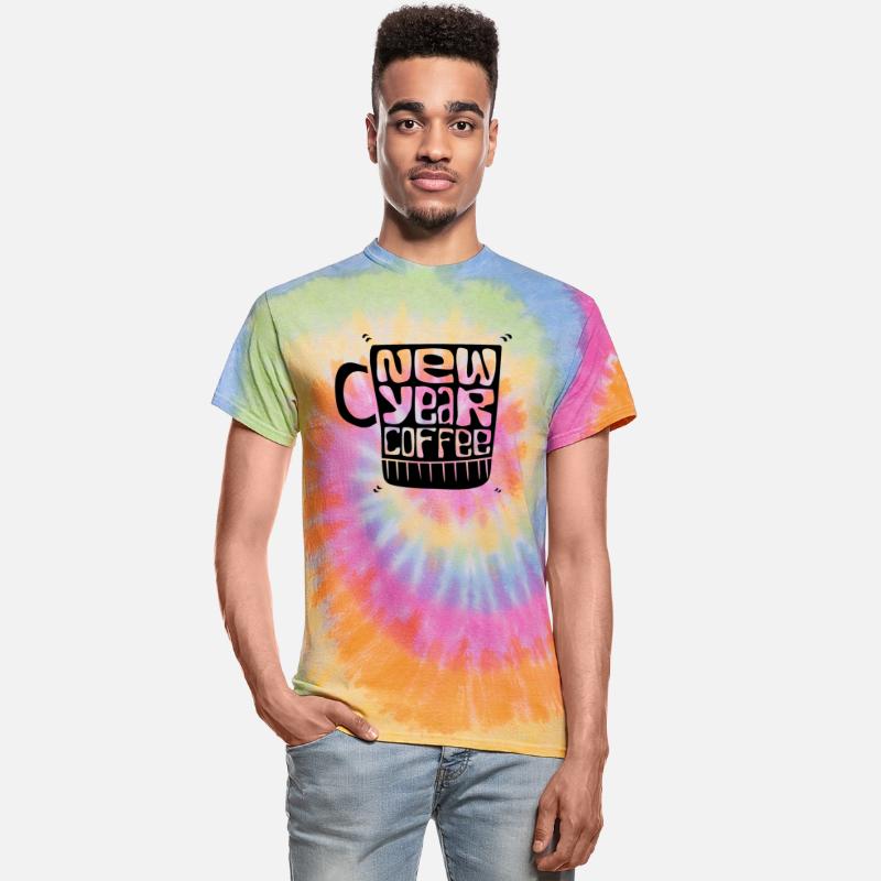 a cup with new year coffee typography