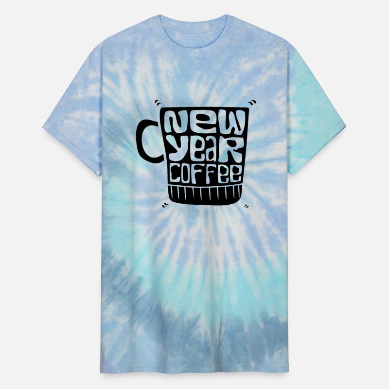 a cup with new year coffee typography