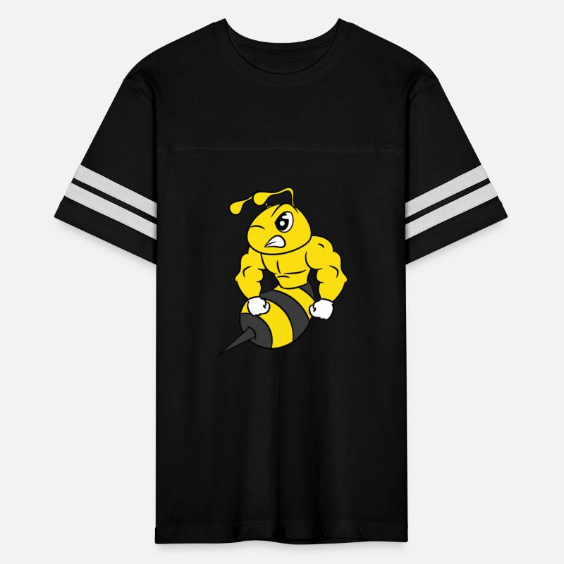 A cute and unique illustration of a bee with dart