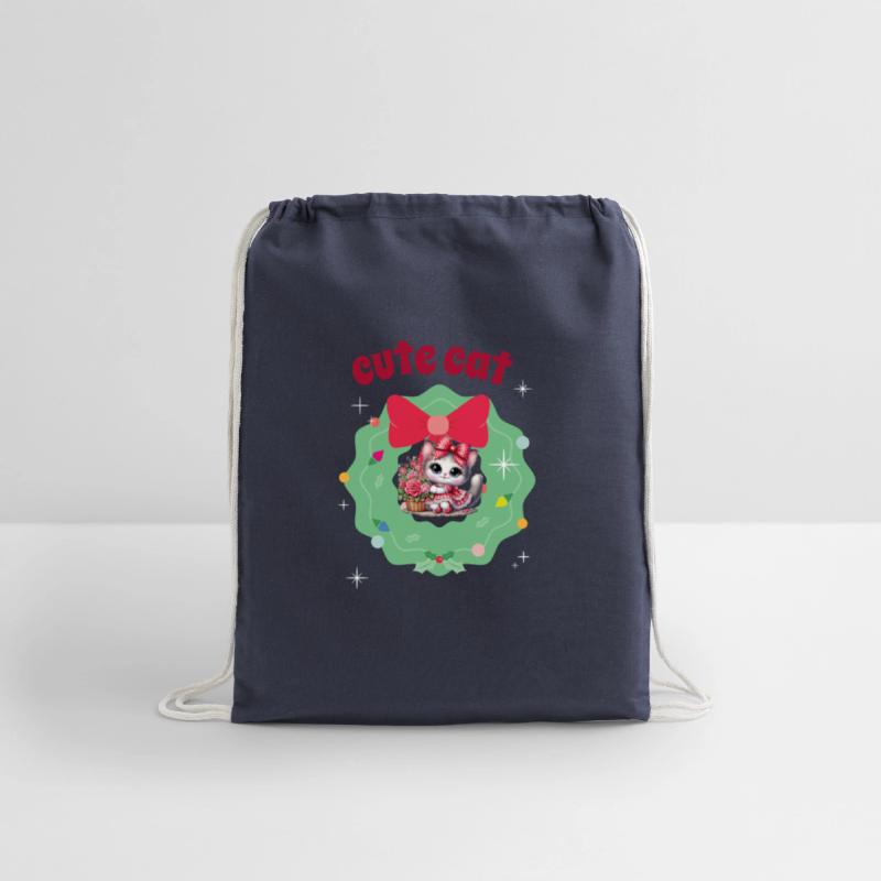 A Cute Cat in a Festive Frame