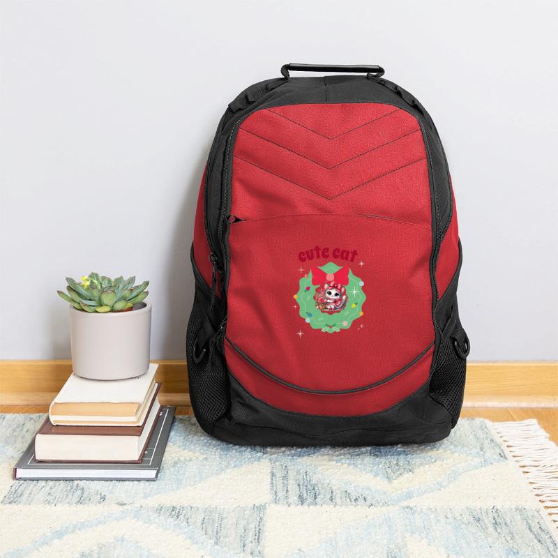 A Cute Cat in a Festive Frame