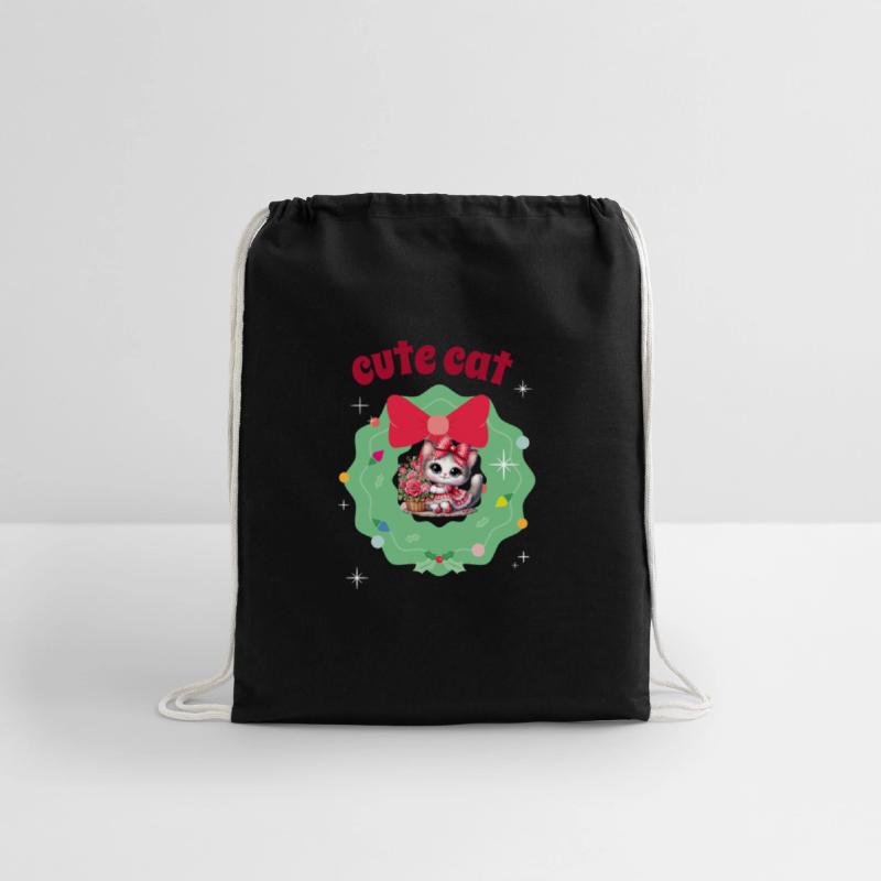 A Cute Cat in a Festive Frame