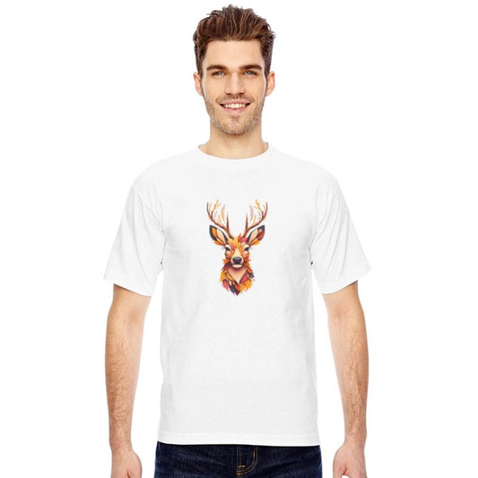 A deer, made from different leaves