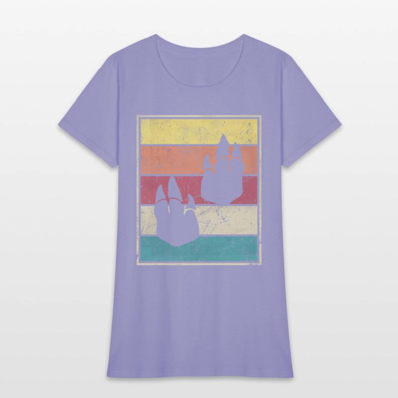 Abelisaurus Dinosaur Tracks Footprint Retro