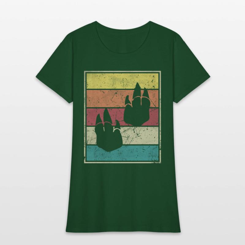 Abelisaurus Dinosaur Tracks Footprint Retro