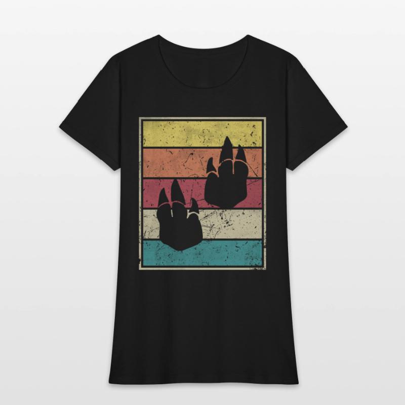 Abelisaurus Dinosaur Tracks Footprint Retro