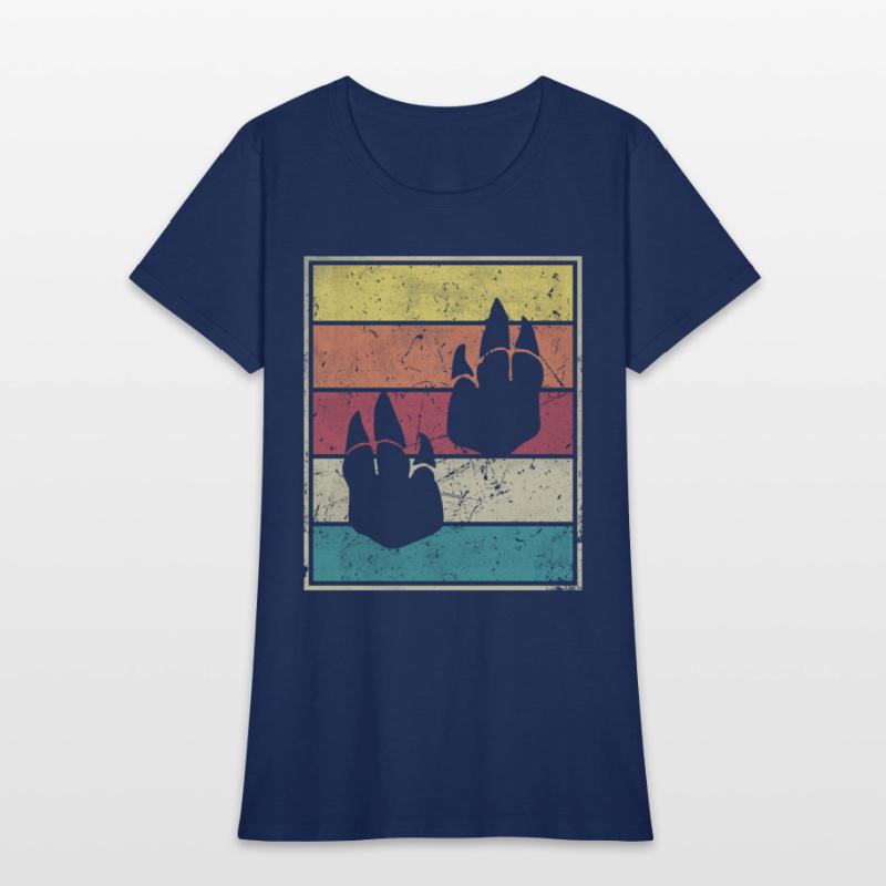 Abelisaurus Dinosaur Tracks Footprint Retro