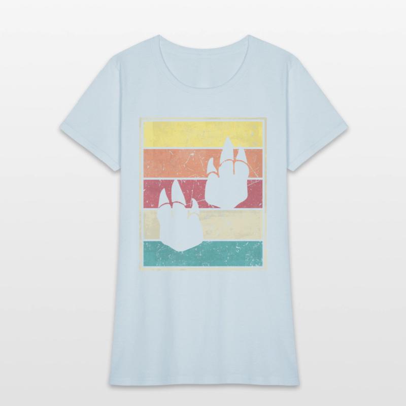 Abelisaurus Dinosaur Tracks Footprint Retro