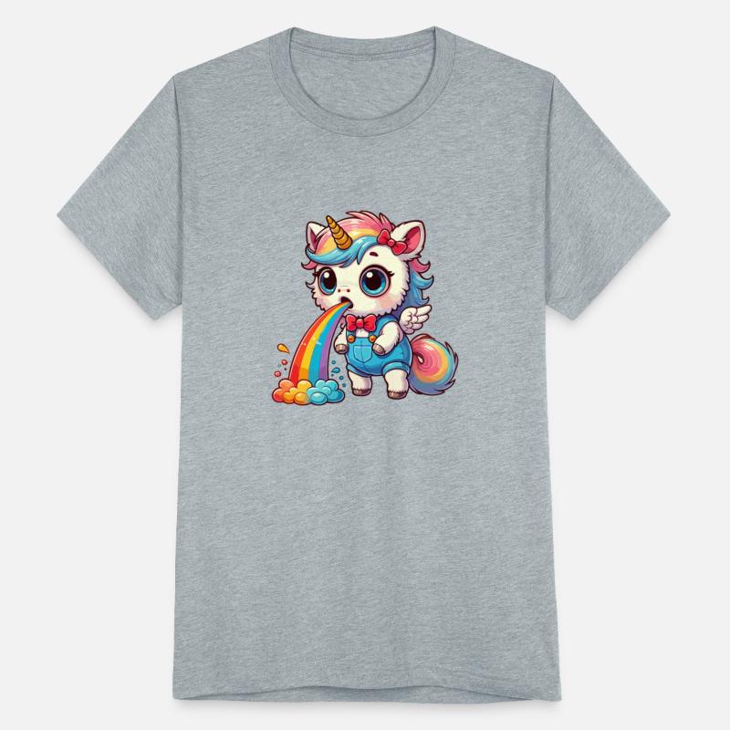 adorable unicorn vomiting a rainbow