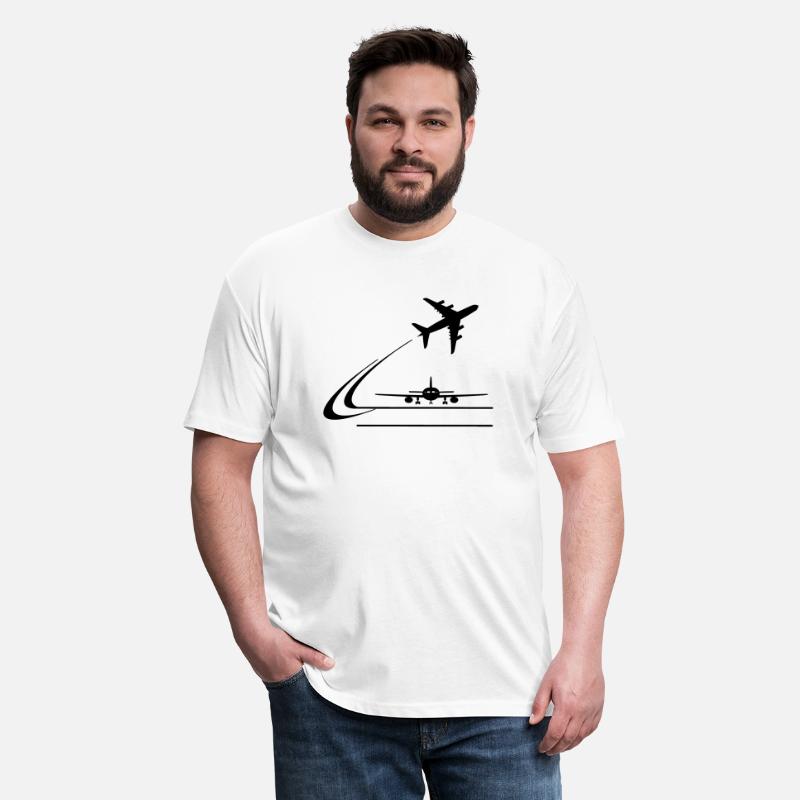 Airplane front view and airplane flying away