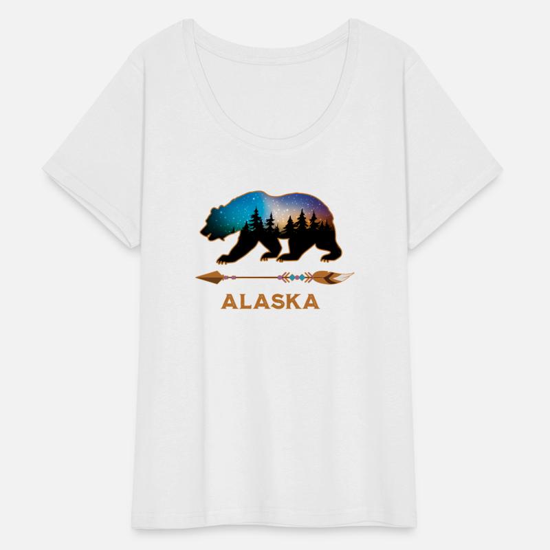 Alaska Usa Black Bear Wildlife Starry Night Sky