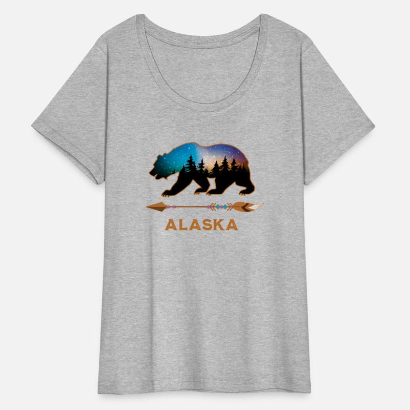Alaska Usa Black Bear Wildlife Starry Night Sky