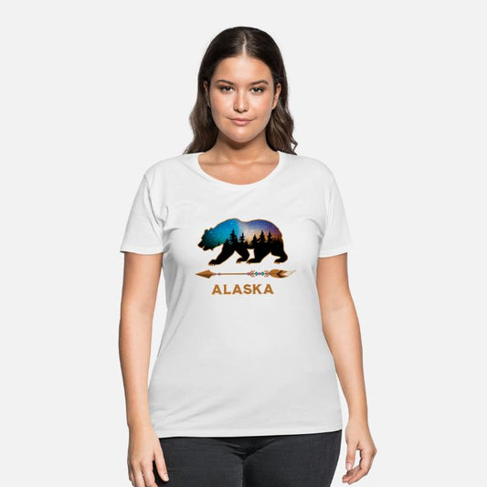 Alaska Usa Black Bear Wildlife Starry Night Sky