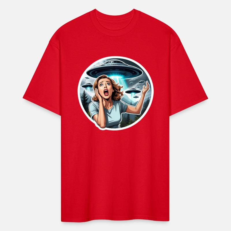 Alien UFO Invasion: Woman in panic