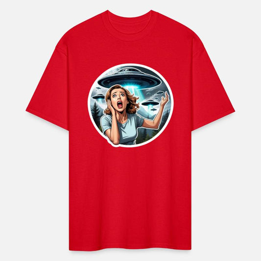 Alien UFO Invasion: Woman in panic