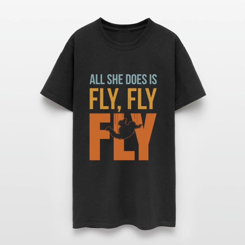 All She Does Is Fly Skydiver Girl Parachute Jump