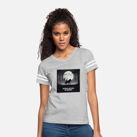 Alpha Moves in Silence – Lone Wolf Silhouette Desi