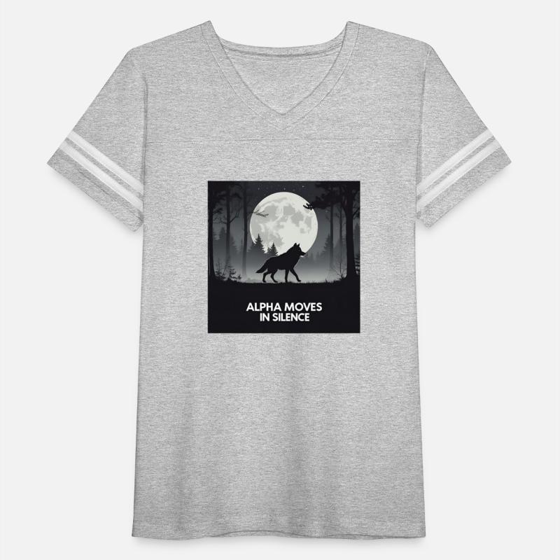 Alpha Moves in Silence – Lone Wolf Silhouette Desi