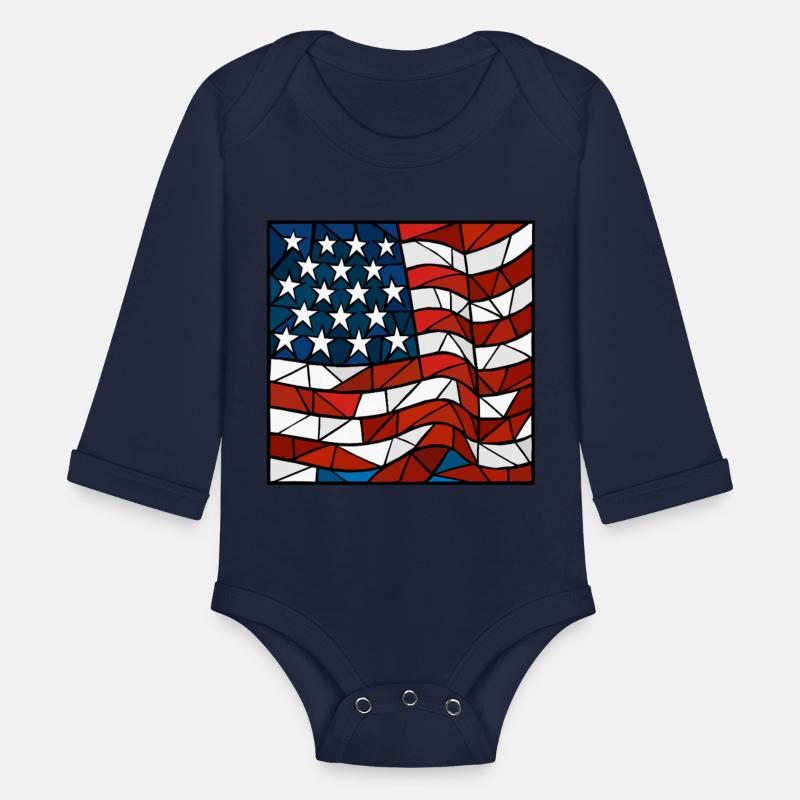 American Flag Cubism Style