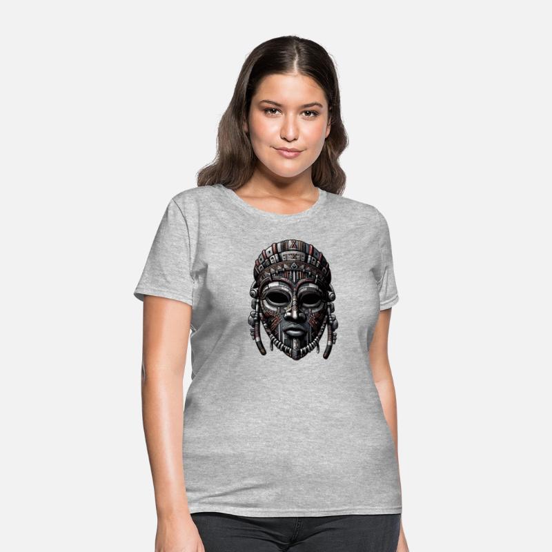 Ancient Ritual Mask - Tribal Circuitry Artwork