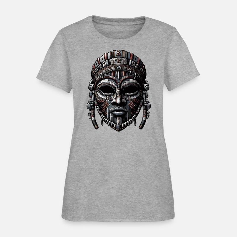 Ancient Ritual Mask - Tribal Circuitry Artwork