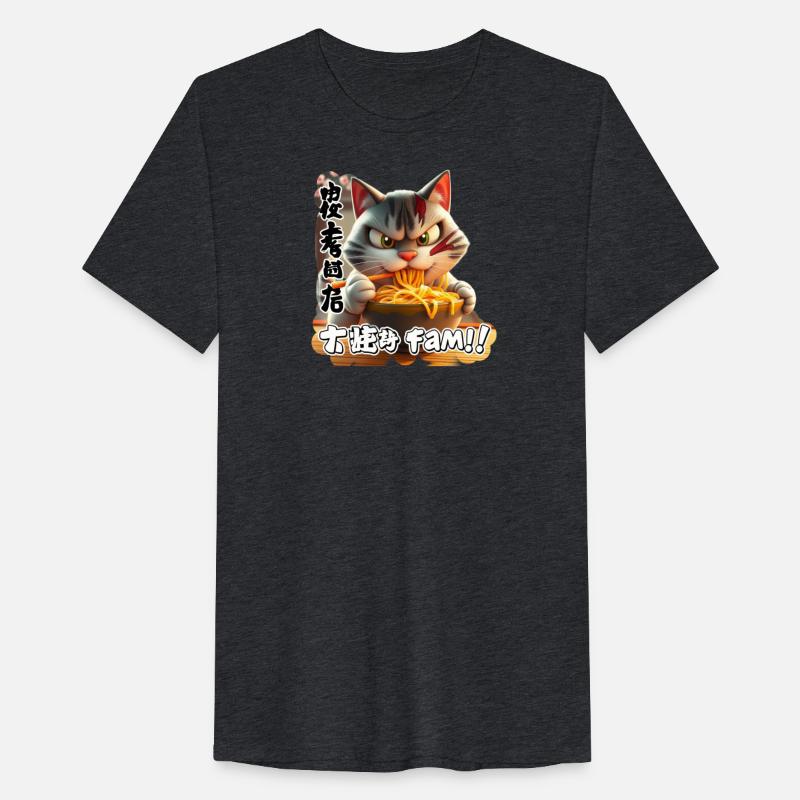 Angry Cat Eating Spicy Ramen Design