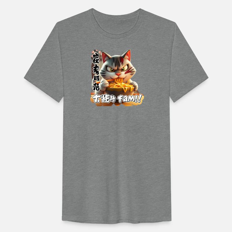 Angry Cat Eating Spicy Ramen Design