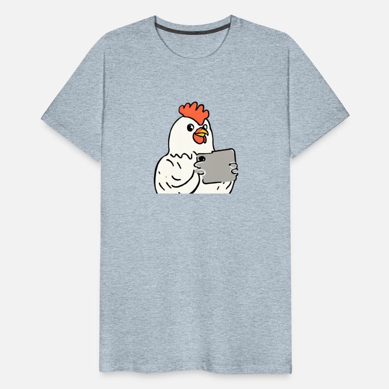 Anime-Style Chicken with Smartphone