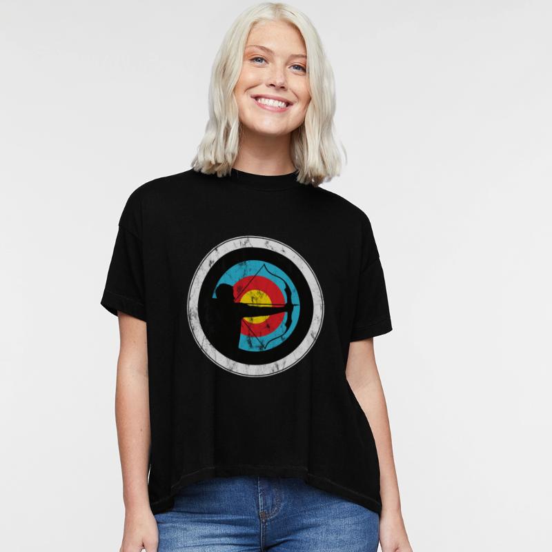 Archer and bowman with target archery