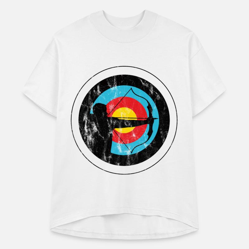 Archer and bowman with target archery