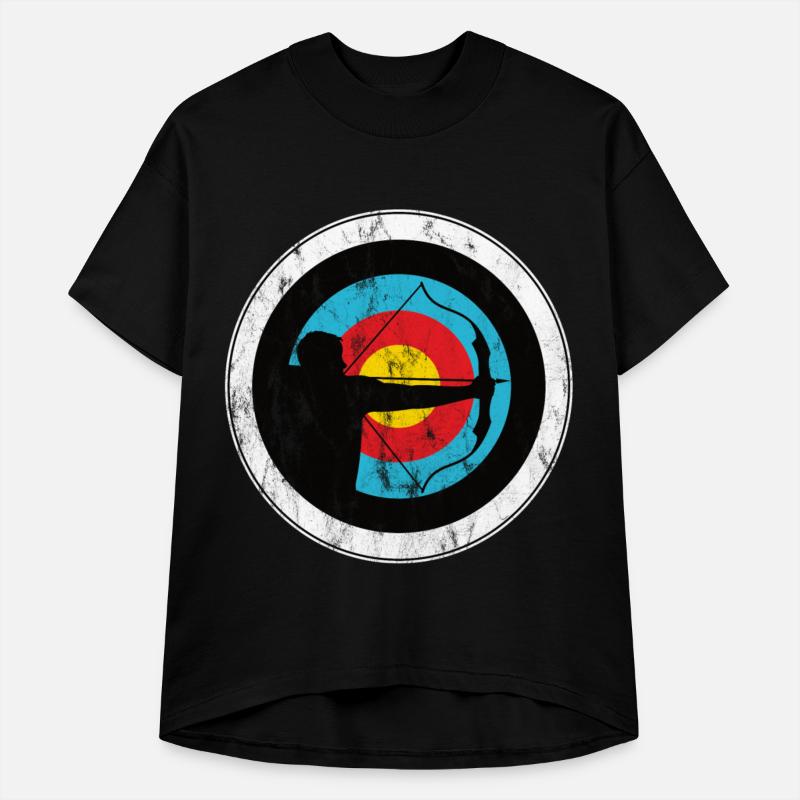 Archer and bowman with target archery