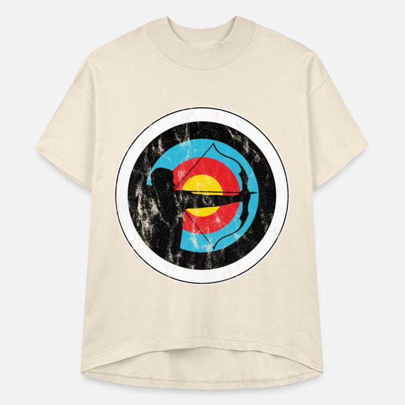 Archer and bowman with target archery